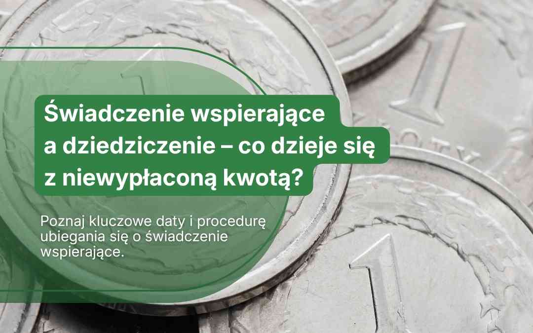 Grafika tekstowa (miniatura artykułu) na tle polskich monet (złotówek). Zawiera zieloną aplę z białym tytułem oraz podtytułem. W rogu znajduje się logo firmy.
